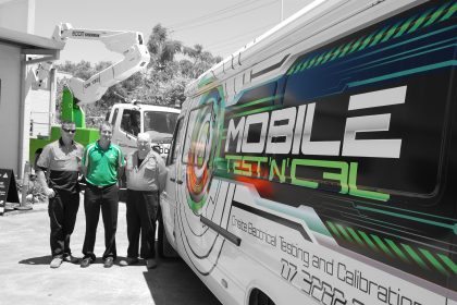 MOBILE ONSITE SERVICE VAN with staff